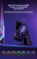 Acer OHW303 Headsets Gamer 7.1 Stereo Virtual Surround Bass Earphone Gaming Headphone with Mic LED Light for Computer PC Gamer