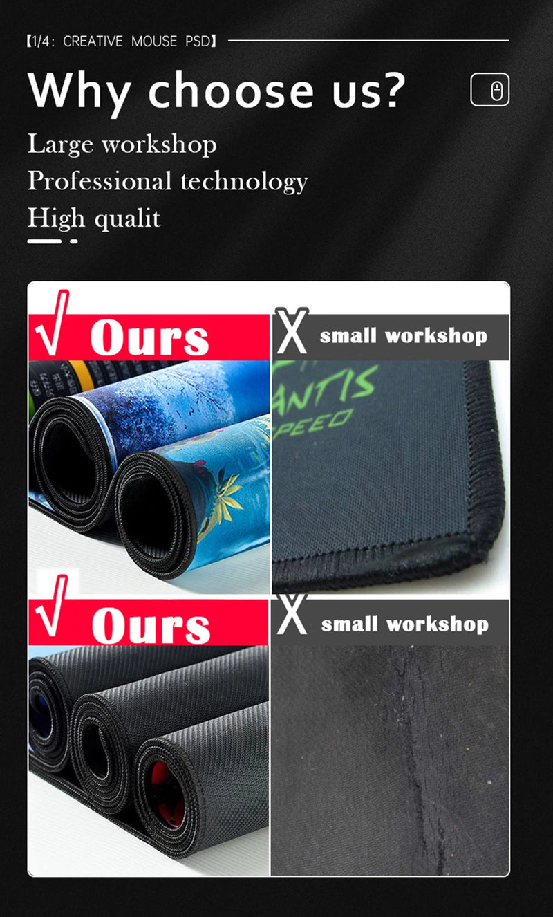 Ukiyoe Skull Japanese  large size  bedroom learning  Anime Mouse keyboard accessories  table mat   playmat  Pad