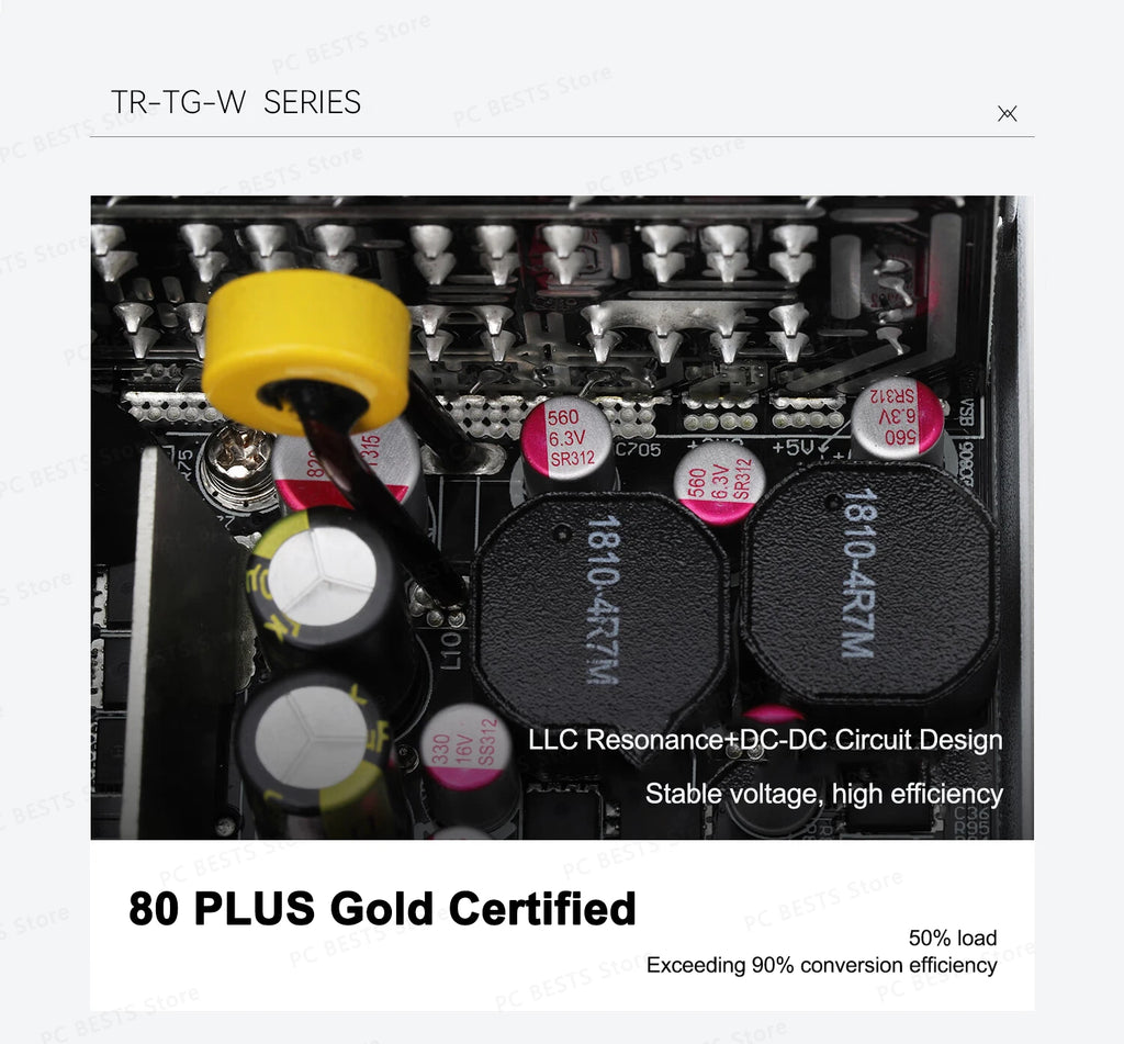 Thermalright TG1000-W Power Supply ATX3.0 650W 750W 850W 1000W 1200W Gold Medal Full-mode Power Supply PCIE5.0