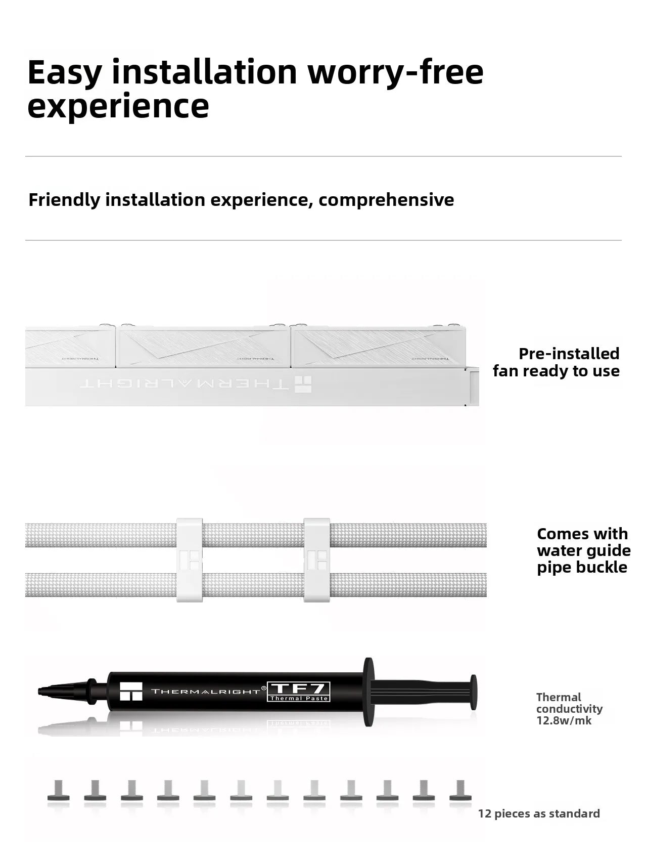 Thermalright Stream Vision 360 WHITE Integrated Water Cooled Heat Sink SV 360 WHITE Wind Engine Vision