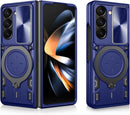 Case For Samsung Galaxy Z Fold 7 6 5 Magnetic Rota Camera Slide Protector Ring 360 Stand Cover Capa Fundas
