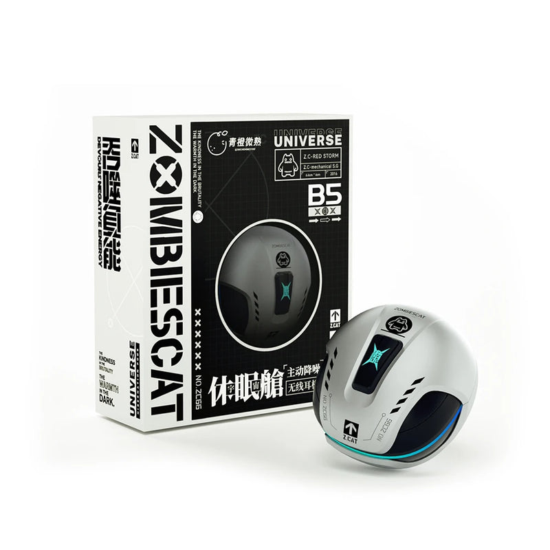 Zombie Cat B5 TWS Wireless Bluetooth headphones ANC Active Noise Cancellation Sport Music Headset Gamer Trendy Hip Hop Headset