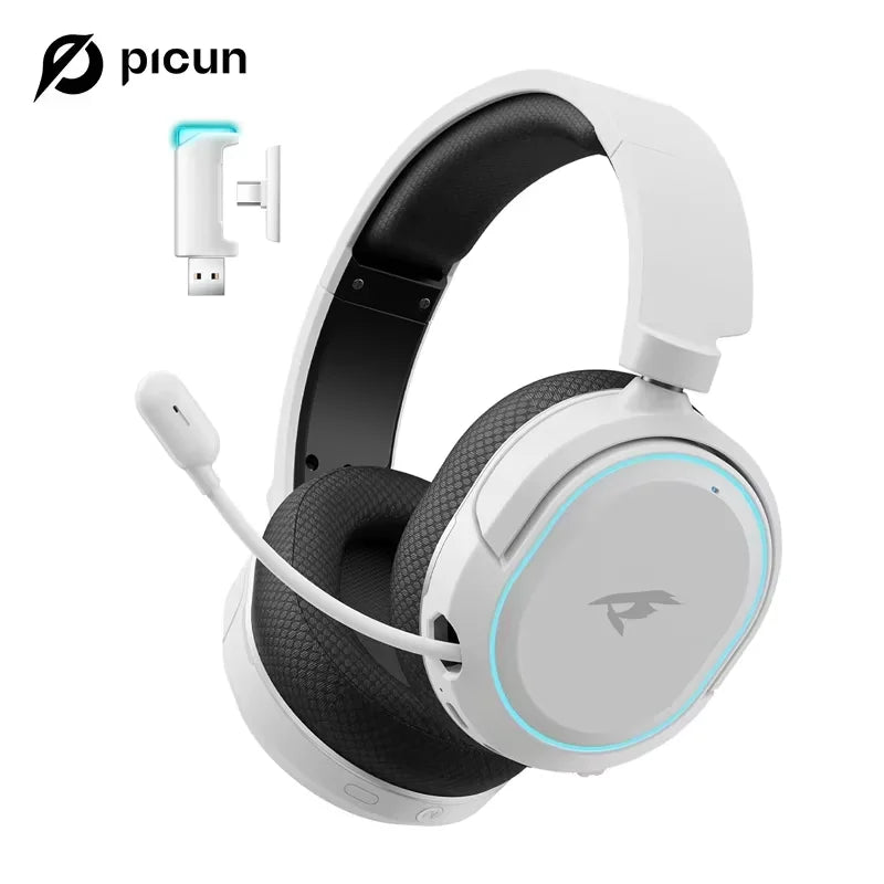 Picun G2 Wireless Gaming Headset | 7.1 Surround, 5ms Low Latency & ENC Mic | 4-in-1 Multi-Platform Headset