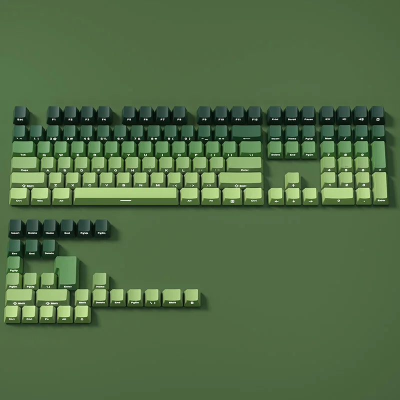 130 keys Gradient Keycaps Side Printed  PBT Double Shot OEM Profile for MX Switches Gaming Keyboard key caps