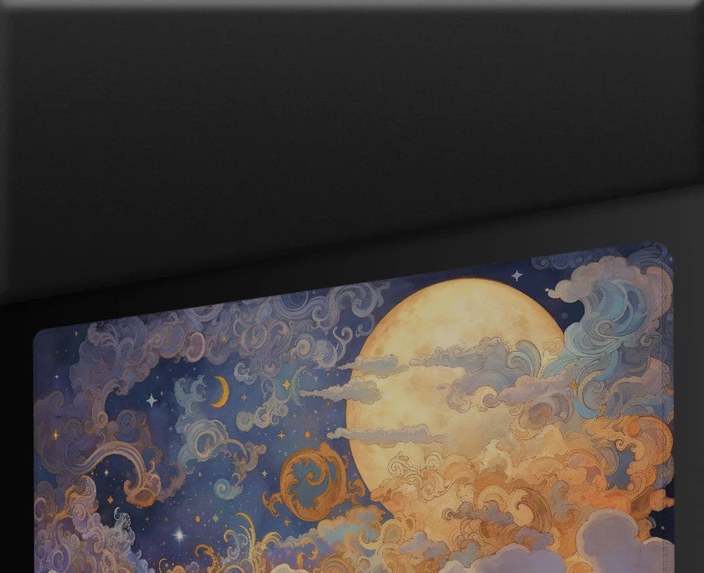 Mouse Pad Gamer Moon And Sea Starry Night XL Mousepad XXL Mechanical Keyboard Pad Natural Rubber Carpet Soft Computer Table Mat