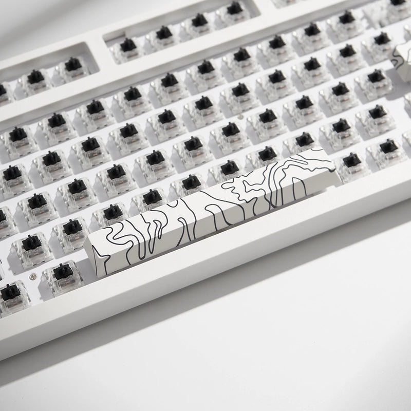 Coral Sea Keycap 4PCS Keycaps Cherry Profile Dye-Sub PBT keycaps Space Bar 6.25U ESC Enter Custom Keycap For Mechanical Keyboard