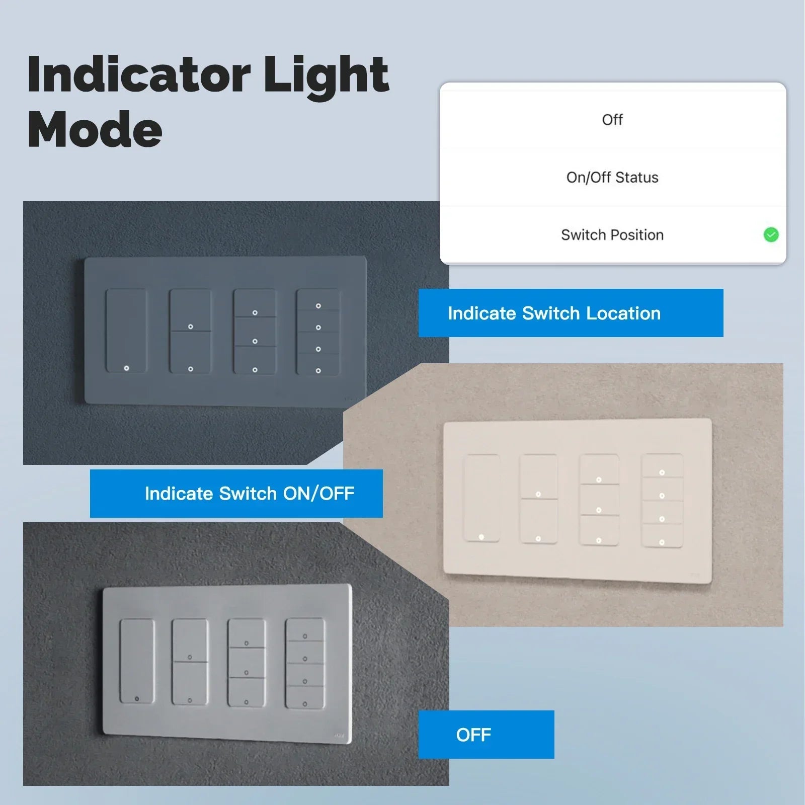 MOES WiFi Matter Switch Smart Tuya Light Button Neutral Wire Required App Control Grounding Design Alexa Google Home Apple Home