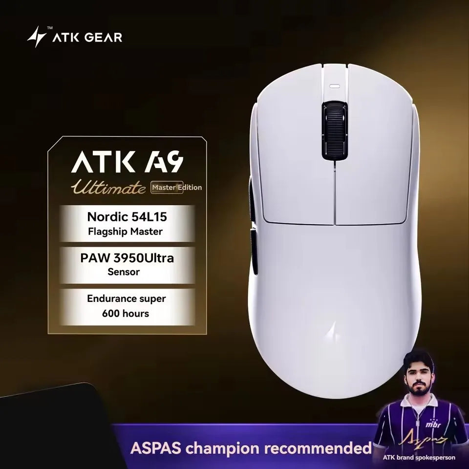 ATK A9 Ultimate | Lightweight Wireless Gaming Mouse | PAW3950 & 8KHz Polling