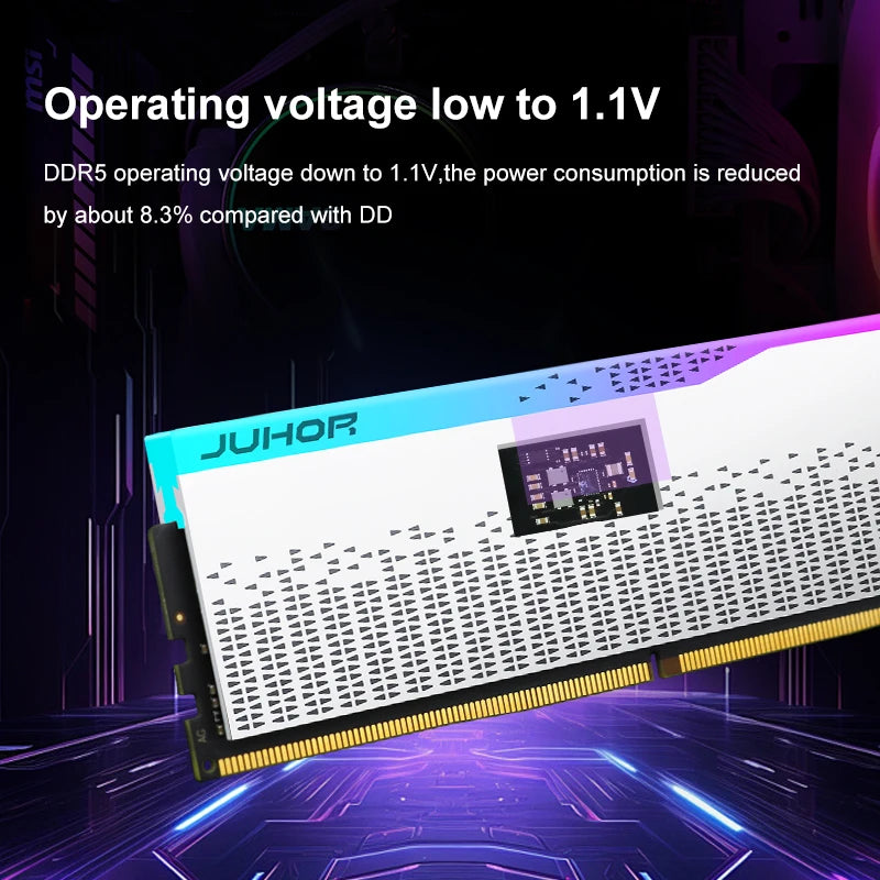 JUHOR Desktop Memory RGB DDR5 16GBX2 6000MHz 5600MHz  Dimm High speed Memoria Ram