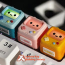 Retro Game Theme Keycaps Mechanical Keyboard 1pcs Resin Esc Keys  Layered Drip Glue Pc Gaming Keyboard Collect Gift Keycaps