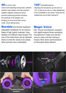 Wired Gaming Headset with Mic Noise Isolating Over-Ear, PC/PS4/PS5/Xbox Compatible, Volume Control, 3.5mm Audio Jack