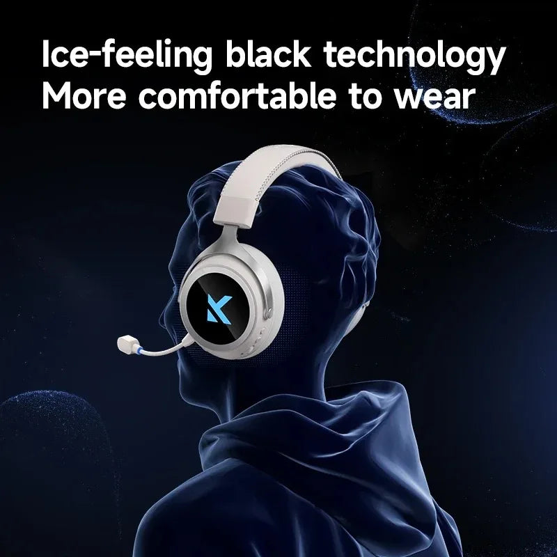 MCHOSE X9 Wireless Headworn Game Headset Bluetooth 2.4G Three Mode E-sports Noise Reduction Headset Desktop Computer Headset FPS