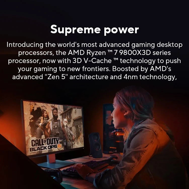 AMD Ryzen 7 9800X3D 4.7GHz 8 Cores 16 Threads L3=96M Processor 120W R7 9800X3D Socket AM5 New 4NM DDR5