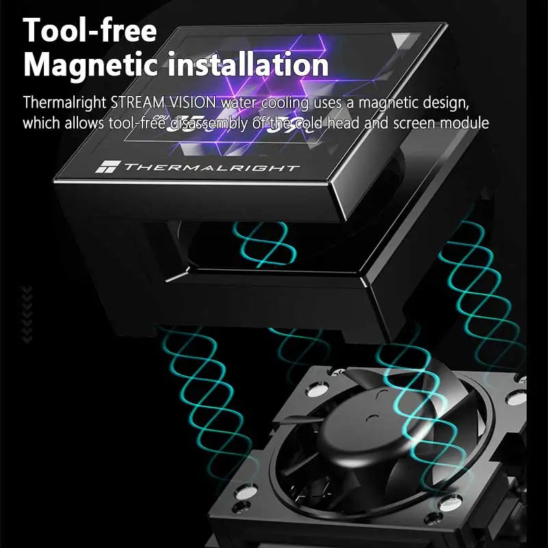 Thermalright STREAM VISION 360 360MM All-in-One Liquid Cooler Magnetic Cold Head Screen 3.5-inch IPS LCD display  Water Cooling