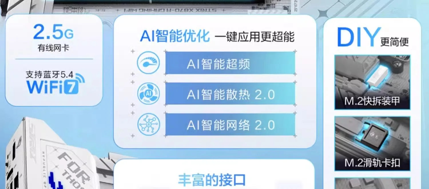 ROG STRIX X870-A GAMING WIFI snow blowing main board set CPU9950X3D processor