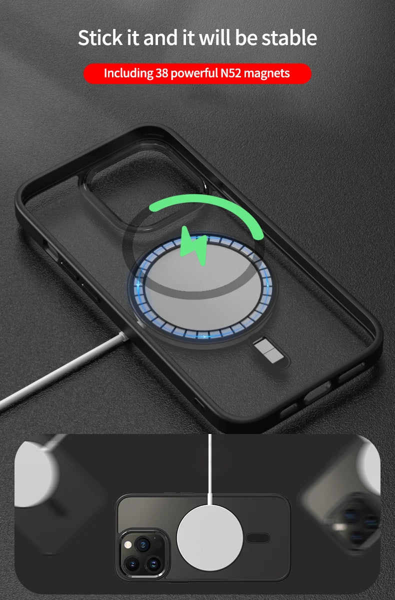 Magnetic Wireless Charger Induction 20W Fast Charging Station For iPhone 15 14 13 12 11 Pro Max X XS XR 8 Plus Phone Airpods Pro