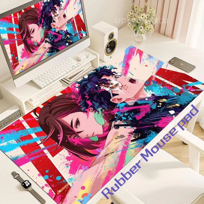 Dandadan Ayase Momo Okarun Takakura Ken Mouse pad Table Mat Gaming XXL Anime Dan da dan Mousepad Keyboard Carpet Desktop Mat