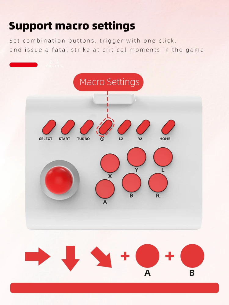 Arcade Joystick Wireless Gaming Controller for PC/Android/ios/Switch/PS3/PS4 Fighting Stick For Street Fighter/Mame