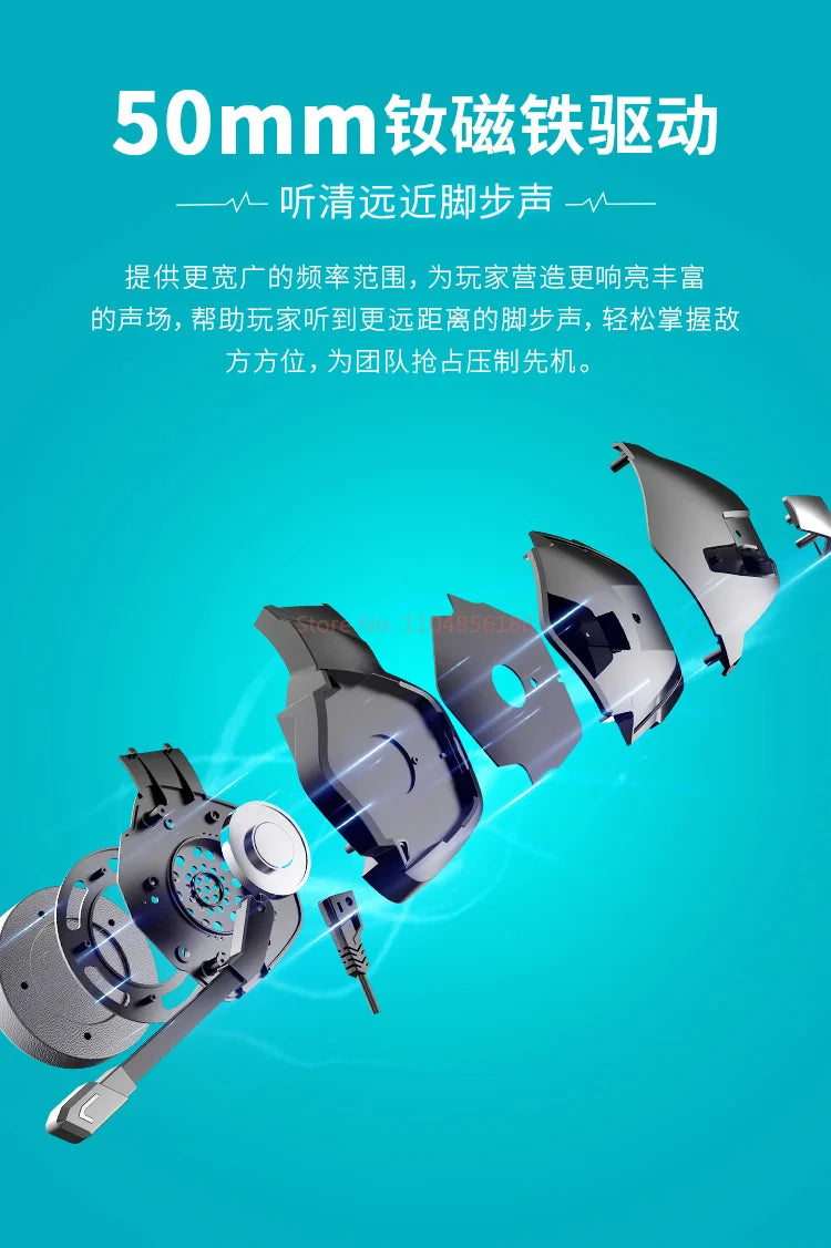 NEW Moeyu Hatsune Miku Esports Heart Series Anime Esports Headset Mechanic Surround Sound Wired Headset Christmas Gift