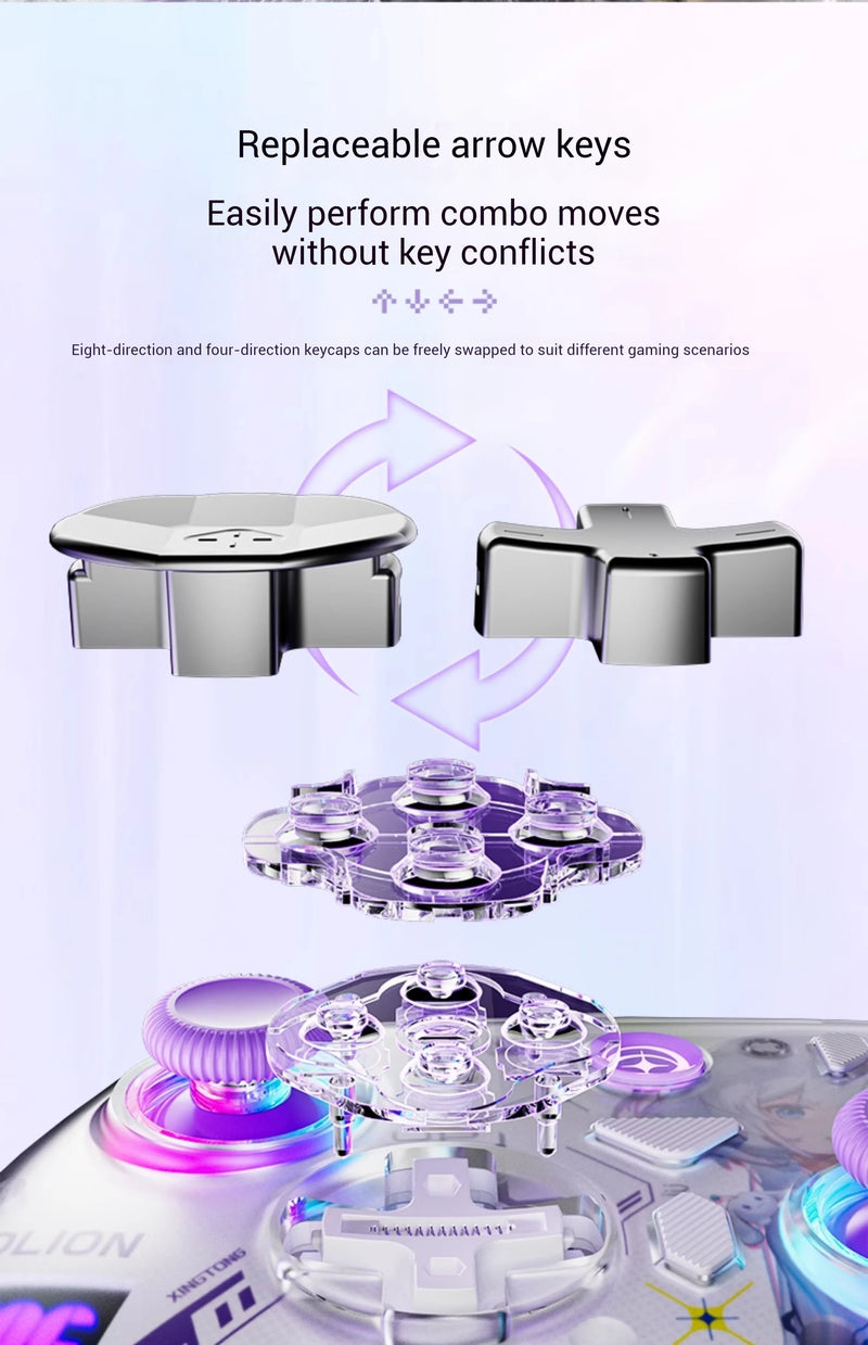 AOLION K20 Wireless Gaming Controllers TMR Joystick Replaceable Magnetic Shell Gamepads Custom For PC NS2 Steam Gamer Gfits