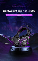 Acer OHW303 Headsets Gamer 7.1 Stereo Virtual Surround Bass Earphone Gaming Headphone with Mic LED Light for Computer PC Gamer