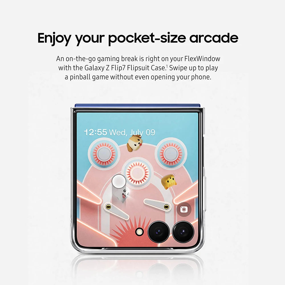 Original for Samsung Galaxy Z Flip7 Flipsuit Case EF-ZF766 Galaxy Z Flip 7 Smartphone Cover Transparent