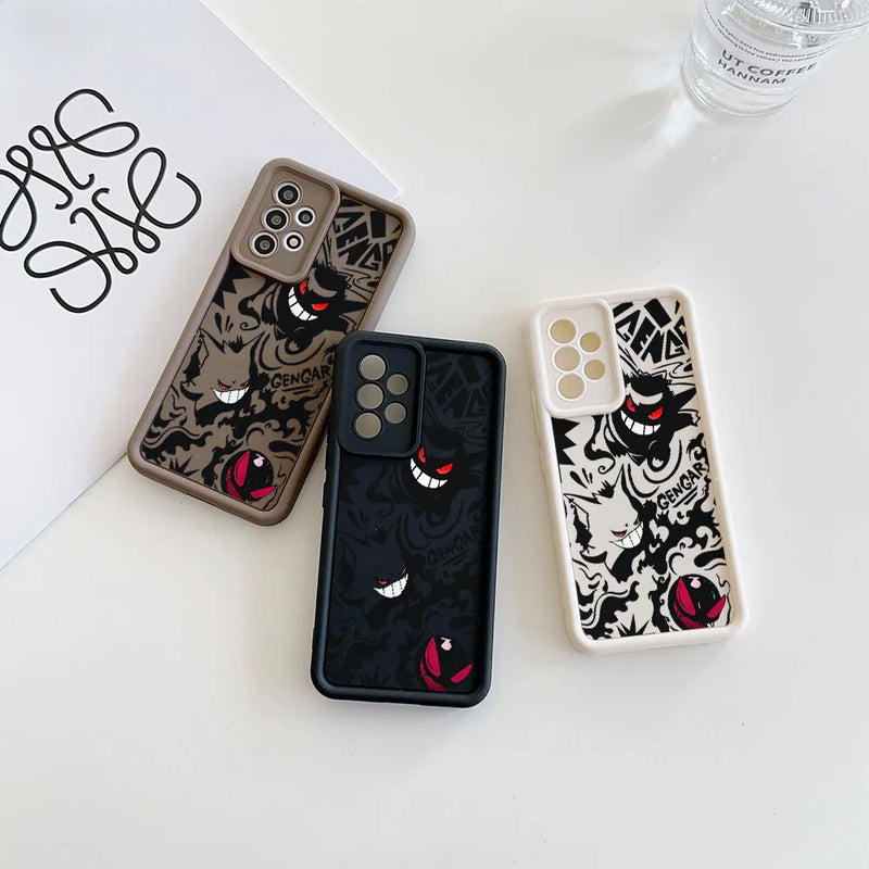 Trendy Pokemon Gengar Print Phone Case for Samsung Galaxy S25 S24 S21 S20 S22 S23 Plus Note 20 Ultra 5G S21 S20 S24 FE TPU Cover