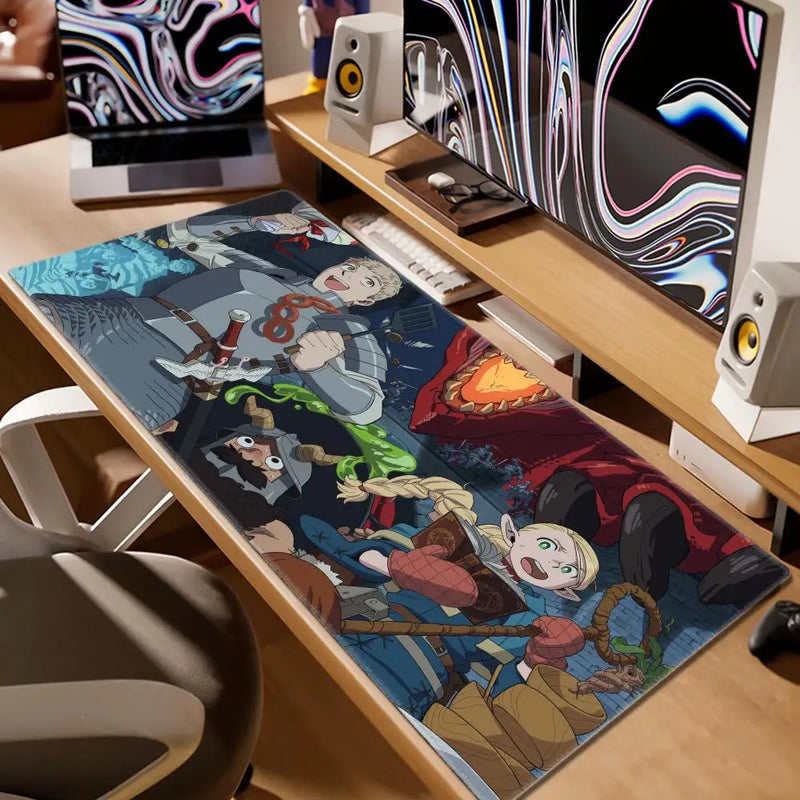 Delicious In Dungeon Mousepad 80x30cm XL Lockedge Office Computer Desk Mat Table Keyboard Big Mouse Pad Laptop Cushion Bedroom