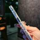 Transparent Glitter Magnetic Phone Cover For Samsung Z Flip7 5 Wireless Charge Cases For Galaxy Z Flip 6 flip4 zflip3 Bling Case