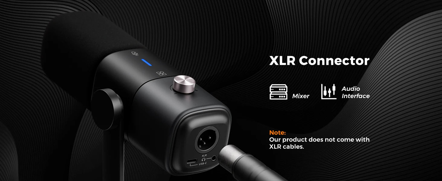 NearStream USB XLR Dynamic Microphone Boom Arm Professional pc Mic for Gaming Studio set Podcast Recording Streaming Microphone