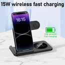 300W Fast Wireless Charger Stand Pad Foldable Fast Charging Station Dock for iPhone 16 15 14 13 12 Pro Max Apple Watch Airpods