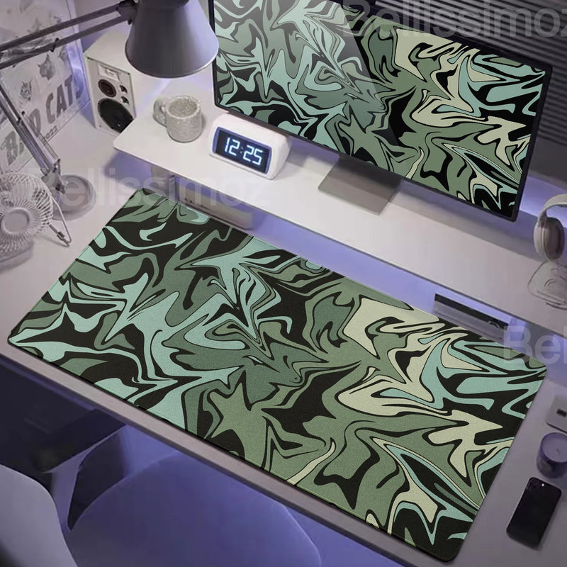 Strata Liquid Mousepad Large Gaming Keyboard Extended Pads Purple and Black Mouse Mat Topographic Mouse Pad PC cabinet Deskmat