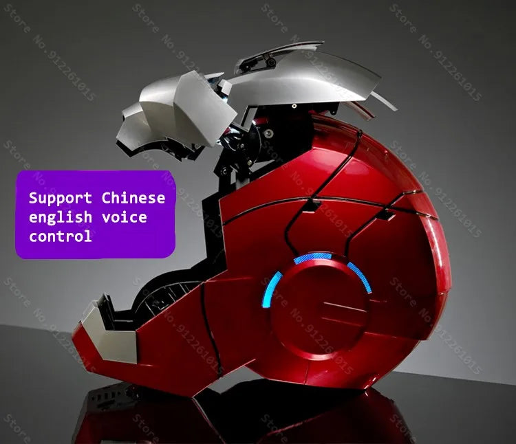 Iron Man Helmet Mk5 Electric Voice Activated Control Wearable Mask 1:1 Automatic Opening Closing Model Figure Adult Toy Gift