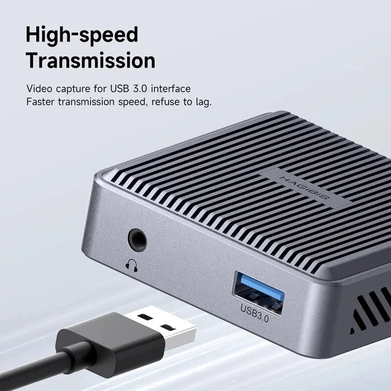 Hagibis 4K HDMI-Compatible Video Capture Card Loop Out for Game Recording Live Streaming 1080P Grabber MS2131 for PS4/5 Switch