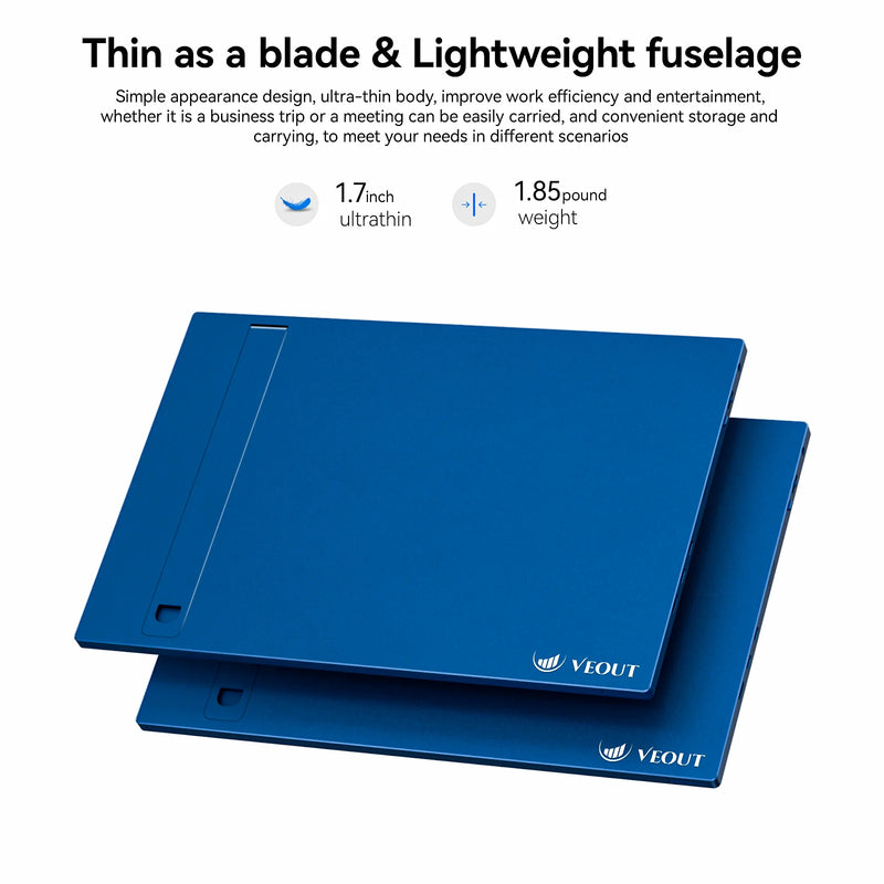 16" VEOUT Portable Monitor 1920 * 1200P IPS 16:10 Laptop Monitor with USB-C, Freesync HDMI Gaming Monitor Featuring a Kickstand