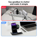300W Fast Wireless Charger Stand Pad Foldable Fast Charging Station Dock for iPhone 16 15 14 13 12 Pro Max Apple Watch Airpods