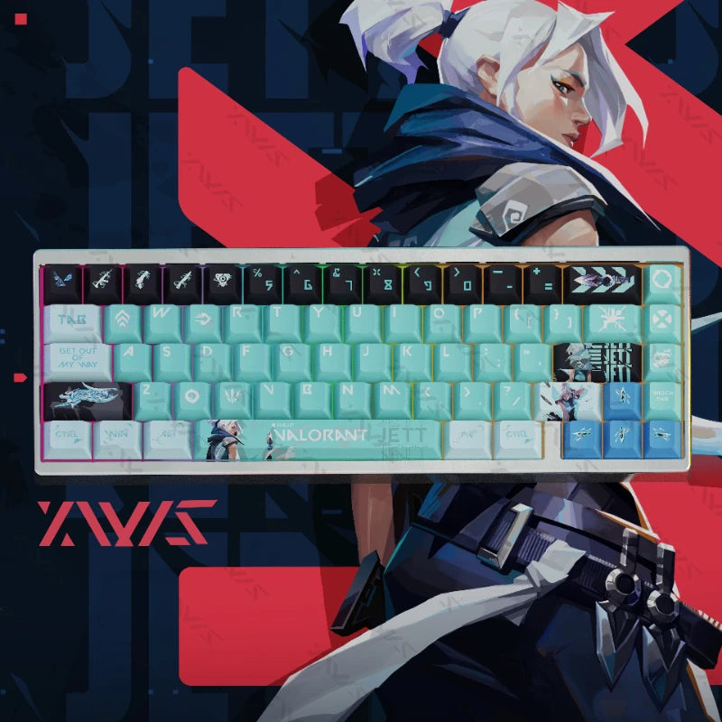 Valorant iso/clove Keyboard Keycaps Cherry Profile Keycap PBT Custom Gaming Key Caps for Mechanical Keyboards Accessories Gifts