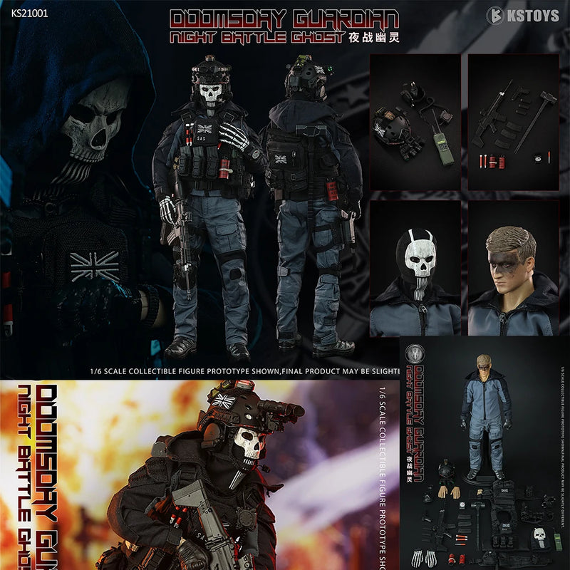 ViiKONDO 1/6 Flagset FS 73033 Ghost Action Figure Simon Riley End War COD Army Men 12inch Special Toy Model Full Set Collection