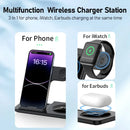 300W Fast Wireless Charger Stand Pad Foldable Fast Charging Station Dock for iPhone 16 15 14 13 12 Pro Max Apple Watch Airpods