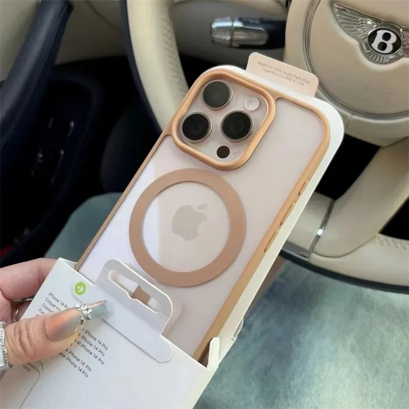 Black Transparent Magsafe Magnetic Case For iPhone 16 15 14 Plus 13 12 11 Pro Max Wireless Charging Acrylic Hard Protect Cover