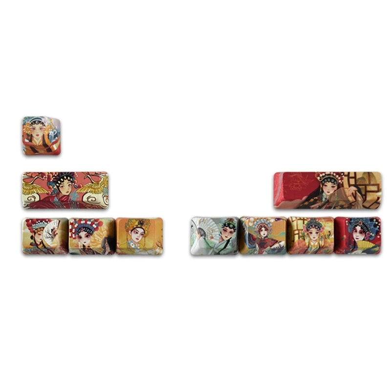 10 Pcs CMYK Dye Sub PBT Keycaps WIN Color Thermal Sublimation R1 SHIFT Large Key Position Supplement Keycaps Vary Themes