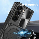 Case For Samsung Galaxy Z Fold 7 6 5 Magnetic Rota Camera Slide Protector Ring 360 Stand Cover Capa Fundas