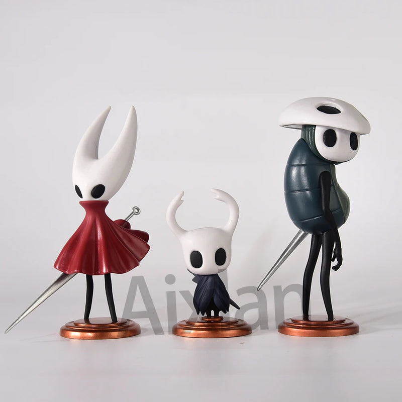 3pcs/set Hollow Knight Toys Anime Game Figure The Knight Action Figure Hornet/Quirrel Figurine Collectible Model Doll with Box