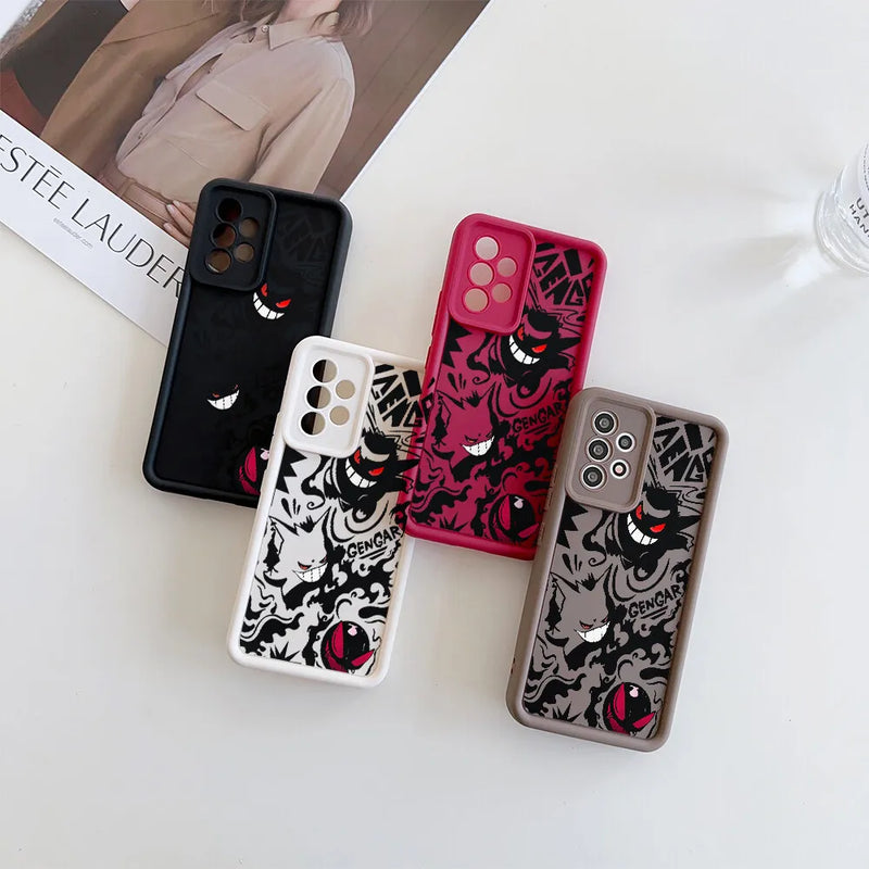 Trendy Pokemon Gengar Print Phone Case for Samsung Galaxy S25 S24 S21 S20 S22 S23 Plus Note 20 Ultra 5G S21 S20 S24 FE TPU Cover