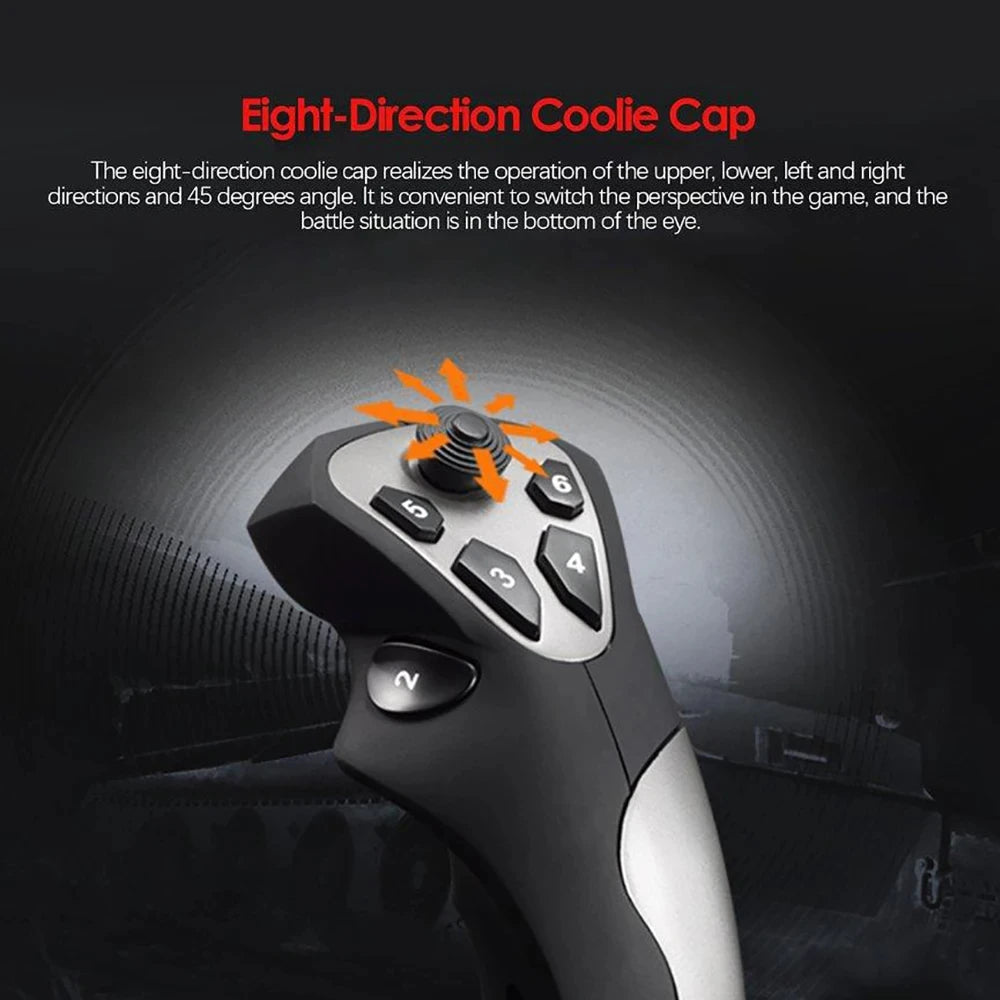 PXN-2113 Pro Joystick Flight Simulator Gamepad Controller PC Flight Simulation Cockpit Stick for PC/Desktop Game Accessories