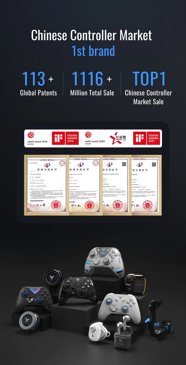 Flydigi Direwolf 3 Gamepad Wireless Bluetooth Gaming Controller Support NS PC TV iOS Android  Lever Joystick Game Handle