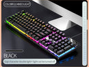 104 Keys Gaming Keyboard Wired Keyboard Color Matching Backlit Mechanical Feel Computer E-sports Peripherals for Desktop Laptop