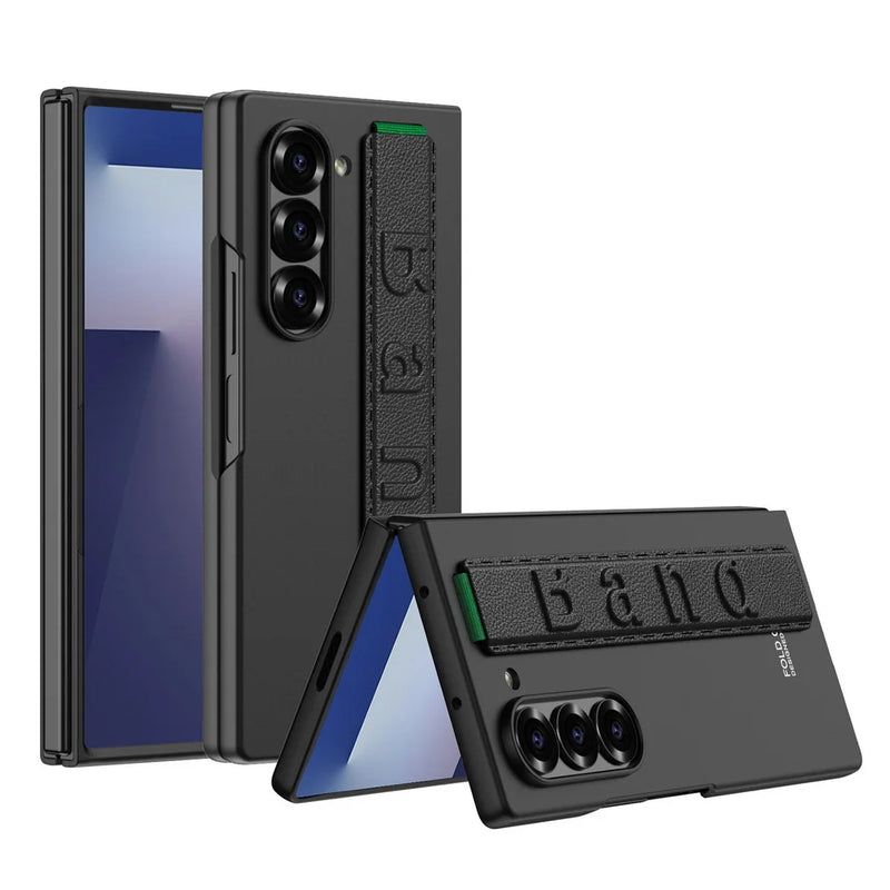 Ultra-thin hard micro-matte feel with wrist strap for phone case for Samsung Galaxy Z Fold 7 fold7 Camera Protect Cover