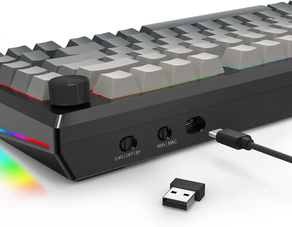 Redragon K687 PRO Wireless CNC Gasket Gaming Keyboard, 81 Keys Mechanical Keyboard,Litsea Switches