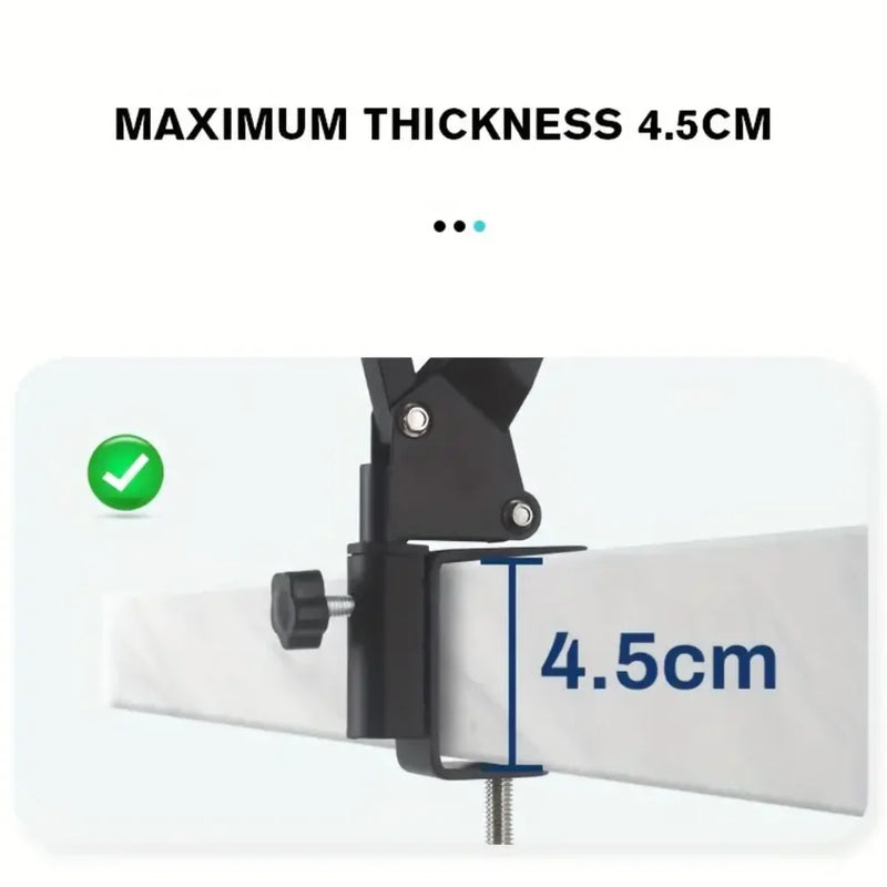 USB Condenser Microphone RGB Esports Game Call Recording Condenser Mic with Metal Boom Stand Desktop Mic for Studio Recording